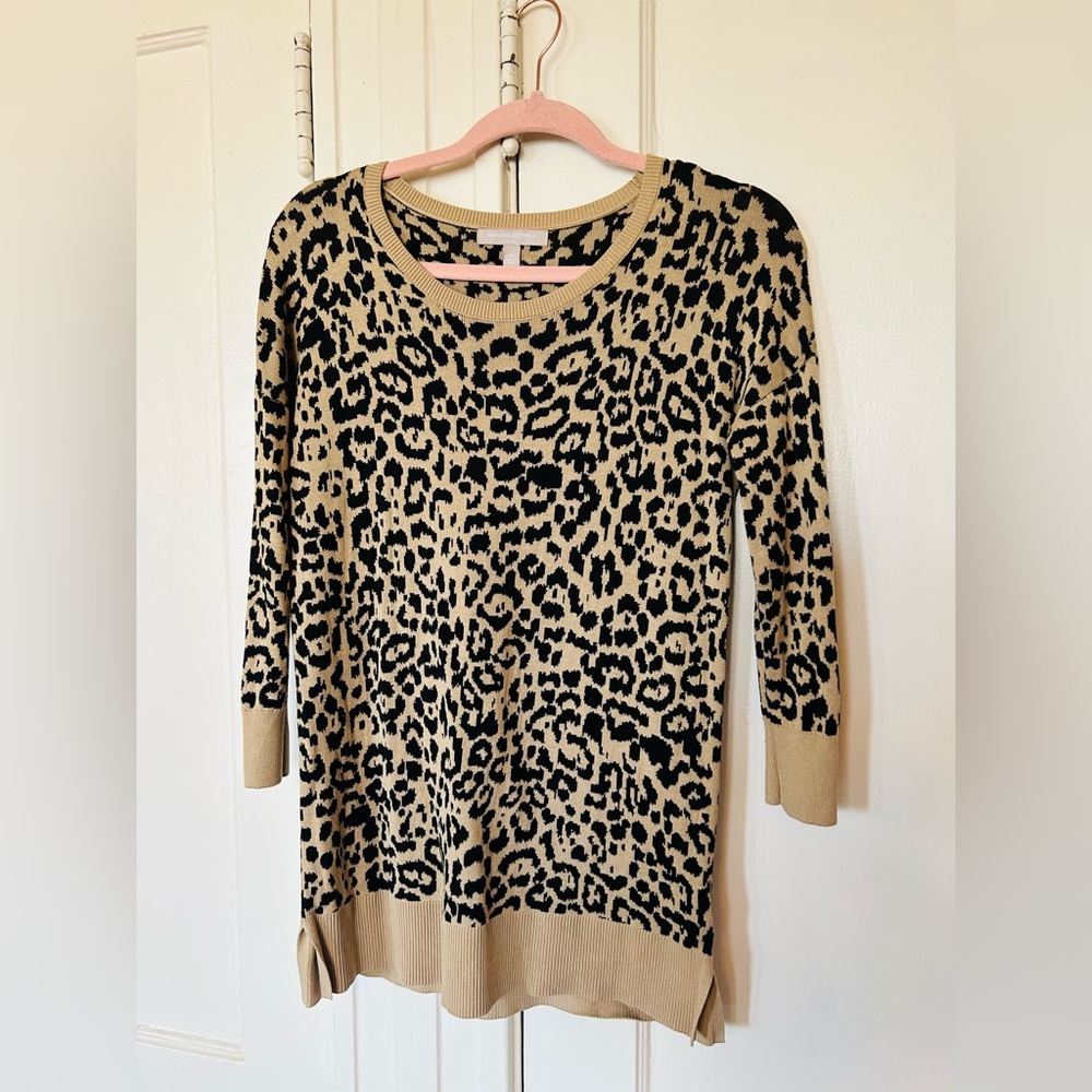 Banana Republic, small, Leopard Print sweater